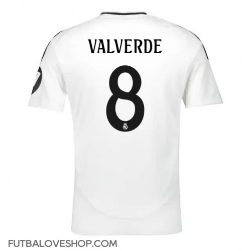 Dres Real Madrid Federico Valverde #8 Domáci 2024-25 Krátky Rukáv